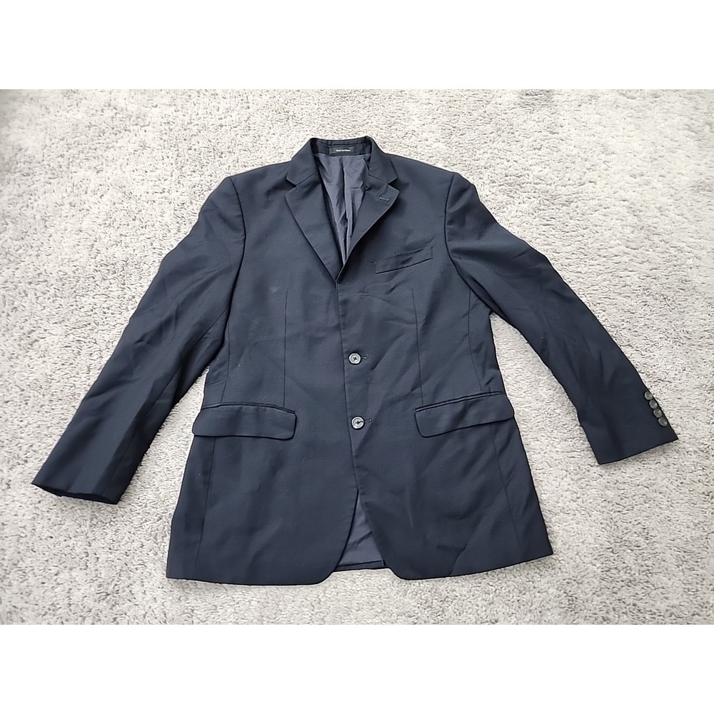 Lauren Ralph Lauren Blazer Mens 40R Navy Blue 100% Wool 2-Button Sport Coat